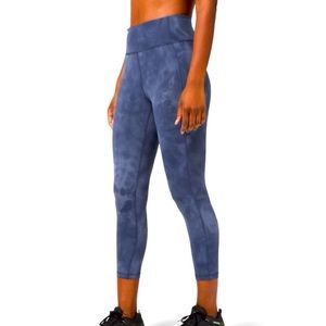lululemon- Invigorate high rise crop 23”  *diamond DYE Sade naval blue